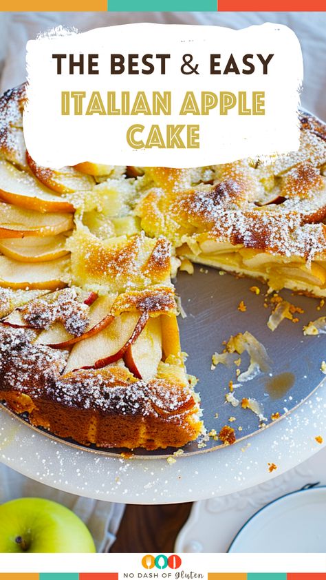 Apple Olive Oil Cake Recipe, Olive Oil Apple Cake, Italian Yogurt Cake, Fall Italian Desserts, Italian Apple Cake Recipe, Italian Cake Recipes, Authentic Italian Desserts, Apple Cake Recipe Easy, Italian Baking