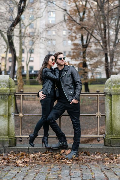 Timeless Classics, Twinning with Him in Leather Jackets - Wendy's Lookbook Pose Prewedding, Pre Wedding Photoshoot Outfit, Couple Matching Outfits, Wedding Photoshoot Poses, Pose Fotografi, Couple Dress, Cute Couple Outfits, Wedding Couple Poses, Couple Picture Poses