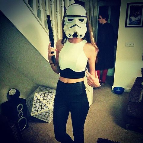 Stormtrooper Storm Trooper Costume Women, Stormtrooper Costume, Storm Trooper Costume, Star Wars Halloween Costumes, 2015 Halloween Costumes, Easy Halloween Costumes For Women, Popular Costumes, Diy Costumes Women, Cheap Costumes