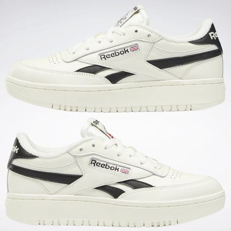 Reebok Shoes For Men, Reebok Club C Double, Chicana Style, White Reebok, Reebok Classics, Xmas List, Reebok Sneakers, Reebok Club C, Current Fashion