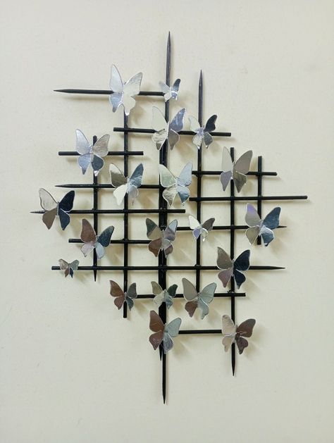 Diy Butterfly Decorations, Butterfly Wall Art Diy, Diy Crafts Easy At Home, Diy Room Decor Videos, Easy Room Decor, Easy Diy Room Decor, Diy Room Decor For Teens, Simple Butterfly, Seni Dan Kraf