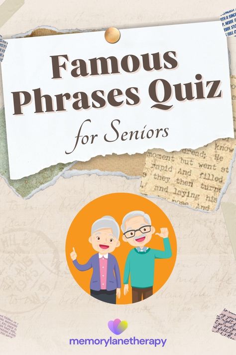 Finish The Phrase Game For Seniors, Reminiscing Activities For Seniors, August Activities For Seniors, Word Games For Seniors, Senior Care Activities, Memory Games For Seniors, Games For Senior Citizens, Trivia For Seniors, Games For Seniors