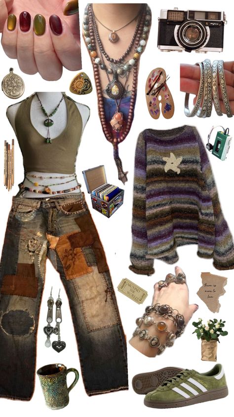 yk all the buzzwords grunge, fairy, earthy, hippie, academia, stoner, cottagecore, blah blah blah Grunge Hippie Outfits, Hippie Academia, Fairy Grunge Outfit, Cottagecore Outfit, Earthy Style, Mode Hippie, Blah Blah Blah, Boho Grunge, Earthy Outfits