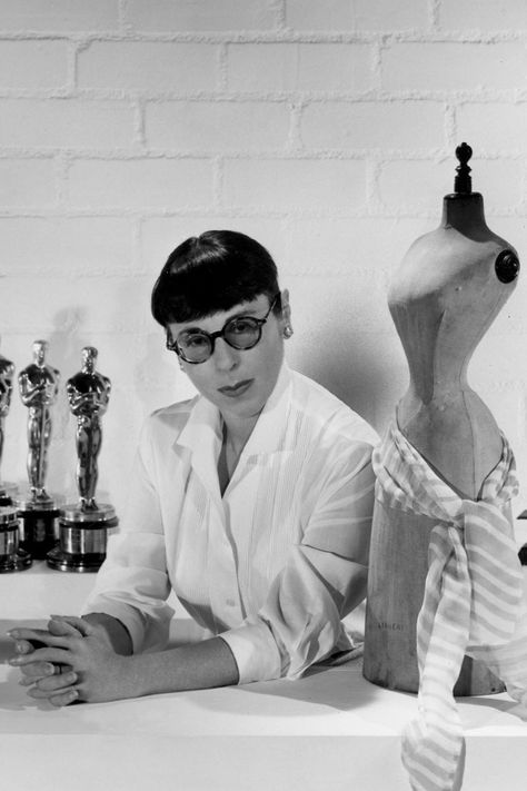 Edith Head, Designer. Edith Head Designs, Edith Head Fashion, Edna Mode, Edith Head, Best Costume Design, Hollywood Costume, Entertainment Weekly, Movie Costumes, Alfred Hitchcock