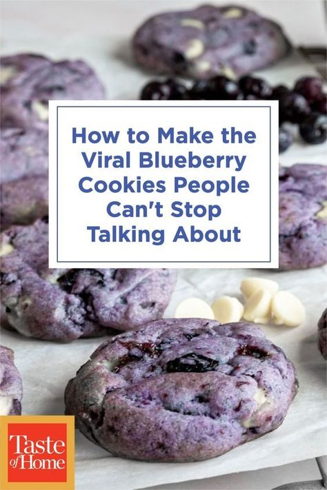 Blueberry Cookies Recipes, Blueberry Cookies, Blueberry Desserts, Blueberry Recipes, Think Food, Yummy Sweets, Cookies Recipes Christmas, Stop Talking, Easy Cookies