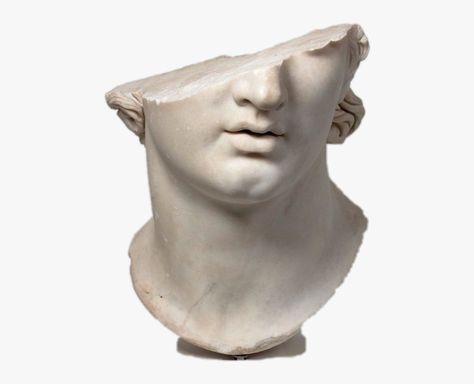 Statue Png, Ancient Greece Art, Aesthetic Statue, Collage Creator, Collage Sculpture, Sculpture Head, Greek Statues, Vintage Statues, Plaster Sculpture