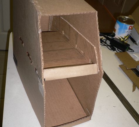 The purpose of this project is to construct a low-cost can-organizer system out of cardboard in order to make efficient use of the limited space in my... Canned Good Storage, Diy Pantry Organization, Cardboard Organizer, Cardboard Storage, Canned Food Storage, Can Organizers, Cardboard Crafts Diy, Canned Goods, Diy Pantry