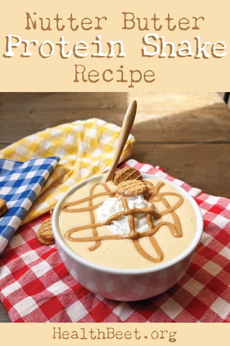 Recipe With Protein Powder, Protein Powder Recipes Shakes, Protein Puddings, Peanut Butter Protein Shake, Peanut Butter Shake, Protein Shake Recipe, Protein Powder Shakes, Vanilla Protein Shakes, Protein Baking