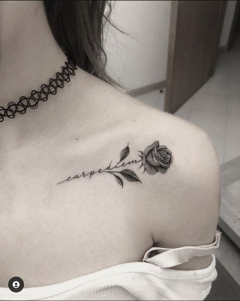 Under Collar Bone Tattoos, Small Tattoos For Girls, Rose Tattoo With Name, Collar Bone Tattoo For Men, Collar Tattoo, Bone Tattoo, Rose Tattoos For Women, Small Rose Tattoo, Tattoos For Girls