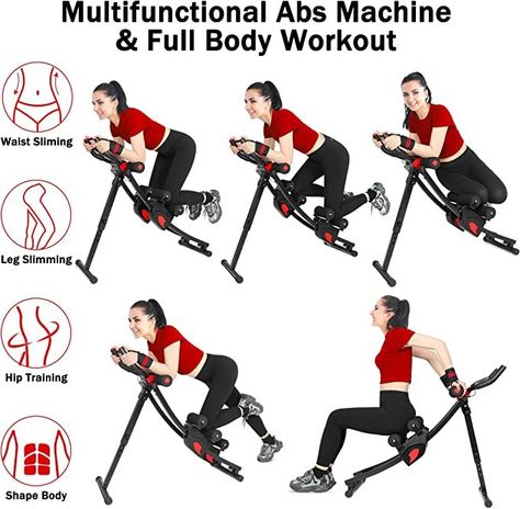 Ab Machine Ab Workout Equipment for Home Gym Foldable Core & Abdominal Trainer Women Exercise Fitness Equipment with LCD Display, 440lbs Weight Capacity Machine Ab Workout, Stomach Workouts At Home, Workout Equipment For Home, Ab Machine, Equipment For Home Gym, Ab Machines, No Equipment Ab Workout, Abdominal Exercise, Women Exercise