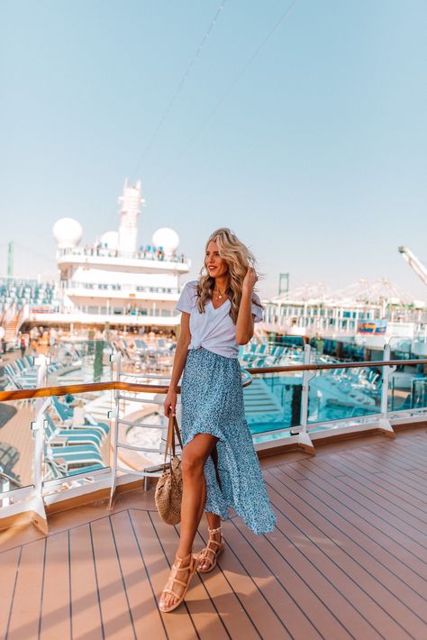 All the Outfits I Wore While on our Princess Cruise - Tall Blonde Bell Carribean Cruise Outfits, Cruise Photography Ideas, Summer Cruise Outfits, Cruise Ship Outfits, Cruise Outfits Caribbean, Cruise Photography, Cruise Attire, Carribean Cruise, Best Cruise Ships