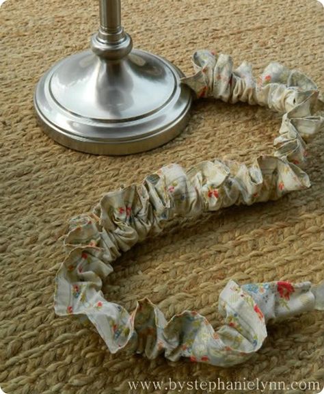 Home Decor Tips and Tricks ~ Hide unsightly wires with these DIY cord covers! Electrical Cord Covers, Shabi Chic, Hiding Ugly, Cord Cover, Electrical Cord, Lamp Cord, No Sew, Ballard Designs, Crafty Diy