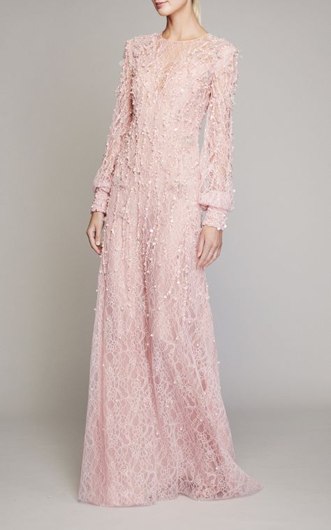 Hijab Gown Dresses, Kebaya Wedding Dress, Pink Pearl Dress, Chantilly Dress, Chantilly Lace Dress, Gaun Koktail, Bridesmaid Dresses Long Lace, Lace Kaftan, Kebaya Modern Dress