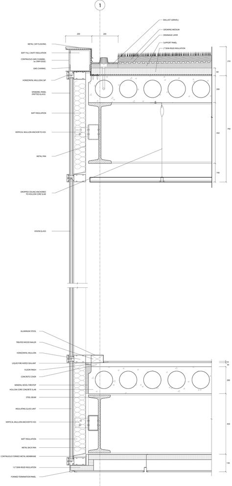 Technical Architecture, Construction Details Architecture, Wall Section Detail, Curtain Wall Detail, Bath Luxury, Glass Curtain Wall, Luxury Curtains, Architectural Section, Construction Drawings