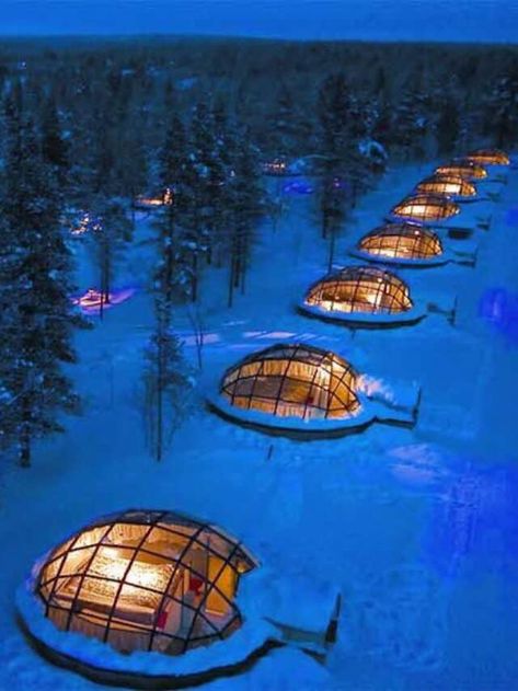 Glass Igloo Hotel, Northern Lights Hotel, Kakslauttanen Arctic Resort, Igloo House, Ice Hotel, Luxury Boat, Honeymoon Hotels, Travel Jobs, See The Northern Lights