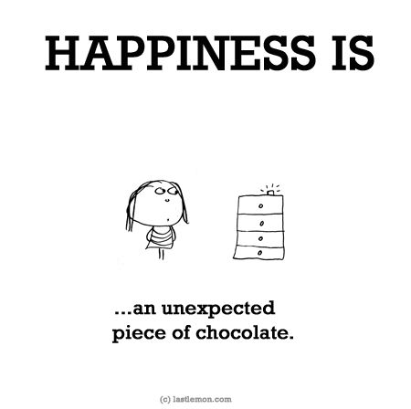 http://lastlemon.com/happiness/ha0046/ HAPPINESS IS: An unexpected piece of chocolate. Chocolate Facts, Happy Drawings, June Quotes, Hand Sketches, Chocolate Benefits, Chocolate Quotes, What Is Happiness, Job Quotes, Funny Monsters