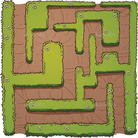 Hedge Maze by memoangeles | GraphicRiver Maze Drawing, Flower Hedge, Hedge Maze, Camera Clip Art, Capas Minecraft, Labyrinth Design, Maze Design, Maze Puzzles, Maze Game