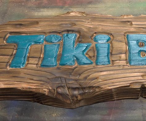 Very cool instructable on how to make a tiki sign out of a wooden plank. You could of course make any sign this way! Tiki Signs, Tiki Bar Signs, Tiki Style, Tiki Decor, Tiki Bar Decor, Wooden Plank, Charred Wood, Tiki Hut, Sign Out