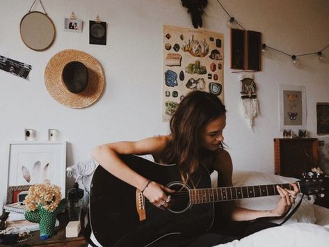 Playing Guitar Aesthetic, Guitar Pose, Woman Playing Guitar, Guitarist Photography, Guitar Portrait, Olivia Campbell, Music Photoshoot, Guitar Aesthetic, 4k Wallpaper Iphone