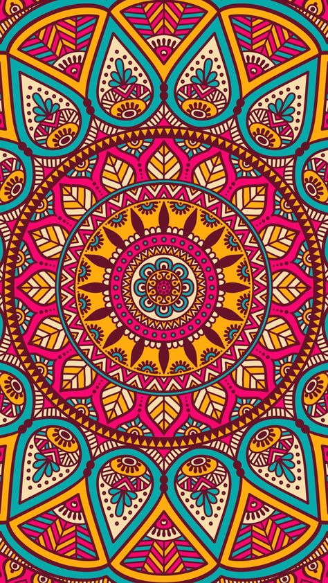 Mandalas Wallpaper - HD Wallpaper Colorful Mandala Wallpaper, India Art Patterns, Iphone Wallpaper Mandala, Mandala Nature, Color Mandala, India Pattern, Mandala Iphone, Isadora Duncan, Mandala Wallpaper