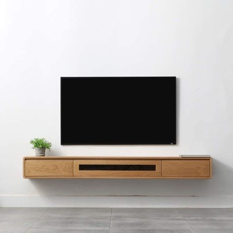 Tv Kastenwanden, Floating Tv Cabinet, Wall Mount Tv Stand, Wall Mounted Tv Cabinet, Hanging Tv, Simple Tv, Tv Cabinet Design, Modern Tv Wall, Wall Tv Unit Design