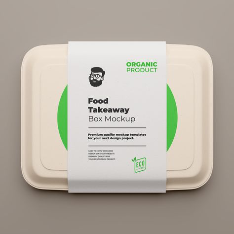 Free Food Takeaway Box MockUp PSD Sandwich Packaging Takeaway, Healthy Food Packaging, Food Mockup, Takeaway Food, Free Mockup Templates, Food Pack, Movie Cinema, Box Mockup, Meal Kit