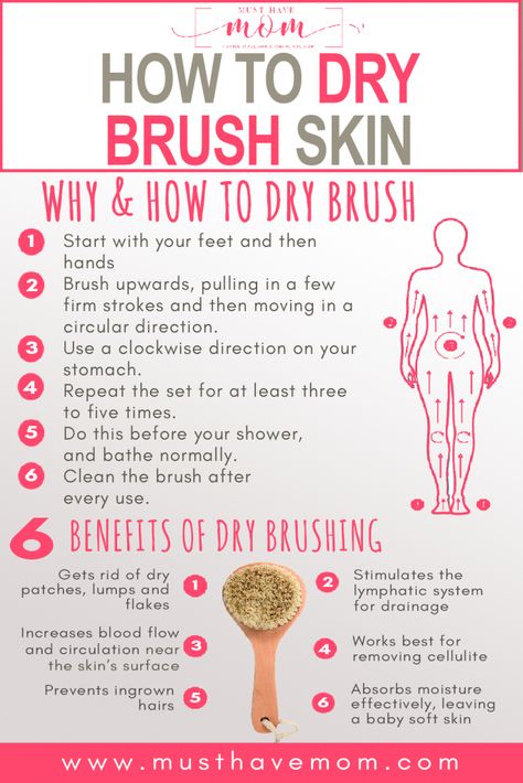 5 Benefits of Dry Brushing (And Why You Should Be Doing It!) - Must Have Mom Dry Brushing Before And After, Dry Brushing Benefits, Dry Brushing Technique, Easy Routine, Benefits Of Dry Brushing, Cystic Acne Remedies, Medical Esthetician, Dry Brushing Skin, Simple Routine