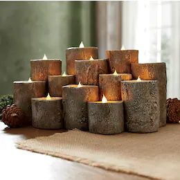 Frameless Candles In Fireplace, Log Mantle Fireplace, Fairy Lights In Fireplace Ideas, Fake Fireplace Logs With Lights, Non Working Fireplace Ideas Decor, Fireplace Inside Decor, Fireplace Decor Inside Hearth, Farm Cottage Living Room, Boho Electric Fireplace