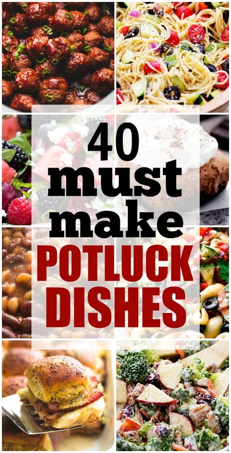 40+ Must Make Potluck Dishes Desserts Potluck, Pot Luck Dishes Easy, Main Dish For Potluck, Church Potluck Recipes, Best Potluck Dishes, Easy Potluck Recipes, Work Potluck, Easy Potluck, School Dinner