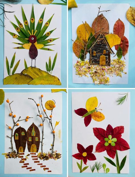 Easy Leaf Craft Ideas and Activities for Kids | Beautiful DIY Fall Leaf Craft Projects :) | By Simple Crafts Diy With Leaves Leaf Crafts, Crafts Using Real Fall Leaves, Leaf People Craft, Laminated Leaf Craft, Leaf Ornaments Diy, Autumn Handmade For Kids, Fall Leaf Projects For Kids, Leaf Art Kids, Leaf Collage For Kids