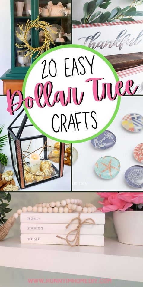 Dollar Diy Crafts, Cheap And Easy Diy Home Decor, Simple Craft Projects For Women, Beginner Diy Projects, Small Wooden Signs Diy Home Decor, Cheap Dollar Tree Crafts, Dollar Tree Mini Easel Crafts, Dollar Tree Craft Gift Ideas, Diy Office Decor At Work Dollar Store