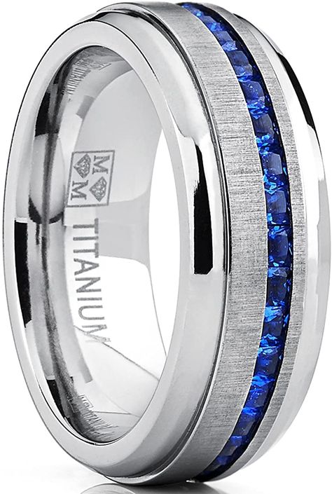 Amazon.com: Metal Masters Co.: Elegance Wedding Band Engagement Ring, Cool Wedding Rings, Titanium Wedding Band, Band Engagement Ring, Titanium Rings, Engagement Ring Wedding Band, Mens Wedding Rings, Men's Rings, Gold Engagement