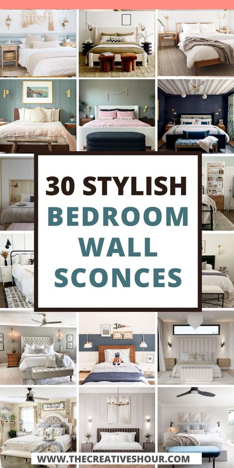 Enhance your bedroom's ambiance with stylish Mater wall sconces. Discover innovative placement tips for reading lamps and plug-in options for convenience. Elevate your nighttime routine with these bedroom wall sconces that blend functionality and aesthetics seamlessly. Bedside Wall Lights Bedroom Sconces, Wall Sconces Bedroom Placement, Wall Light Sconces Bedroom, Where To Hang Wall Sconces Bedroom, Master Bedrooms With Wall Sconces, Wall Sconces Bedroom Dresser, Wall Sconces For Bedroom Bedside Lamp, Bedroom Lighting Sconces, Bedroom Light Sconces