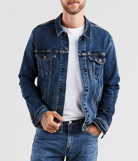 Distressed jean jacket