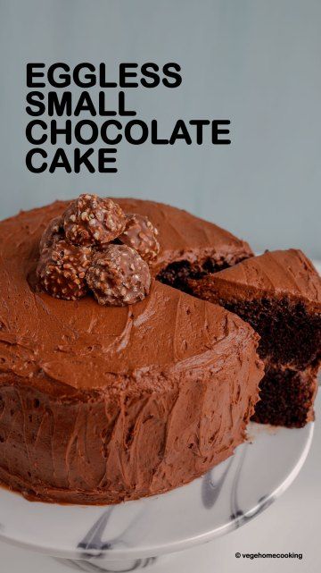 Chocolate Cake Recipe Without Eggs, Egg Free Chocolate Cake, Cake Without Eggs, Small Chocolate Cake, Date And Walnut, Cake Recipes Without Eggs, Date And Walnut Cake, Easy Pound Cake, Egg Free Cakes