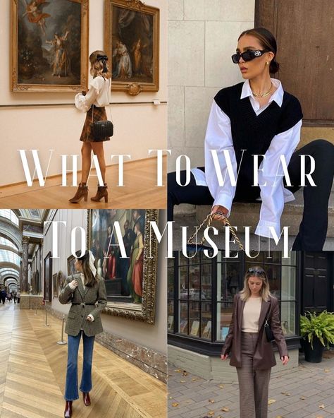 23 Examples Of What To Wear To A Museum - ljanestyle Museum Casual Outfit, Winter Art Museum Outfit, What To Wear To Museum Outfit, Outfit Ideas For Art Museum, Outfits To Go To A Museum, Museum Night Outfit, Art Museum Winter Outfit, Winter Art Gallery Outfit, Museum Outfits Winter