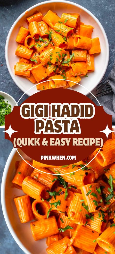 Essen, Gigi Pasta Recipe, Gerd Pasta Recipes, Easiest Pasta Recipe, Gigi Pasta, Gigi Hadid Pasta Recipe, Heathy Dinner Recipes, Gigi Hadid Pasta, Hadid Pasta