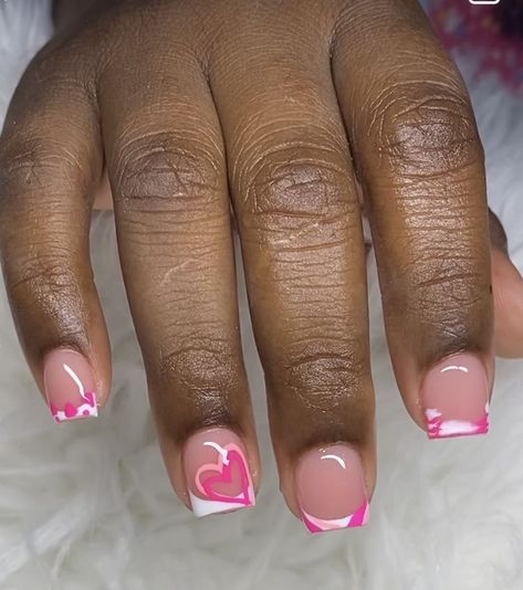 Short Pink Nails, Kids Nail Designs, Overlay Nails, Cute Short Nails, Cute Simple Nails, Colored Acrylic Nails, Girly Acrylic Nails, Cute Acrylic Nail Designs, French Tip Acrylic Nails