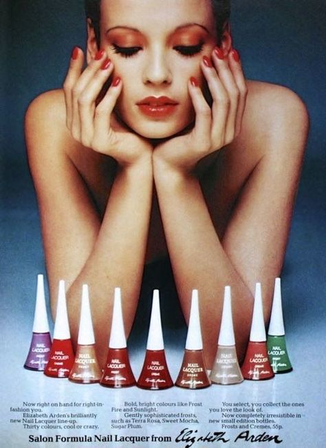 Nail Polish Ads, 1980s Nails, 80s Nails, 70s Inspired Outfits, 70s Makeup, Vintage Nails, Retro Beauty, Fingernail Polish, Nails Now