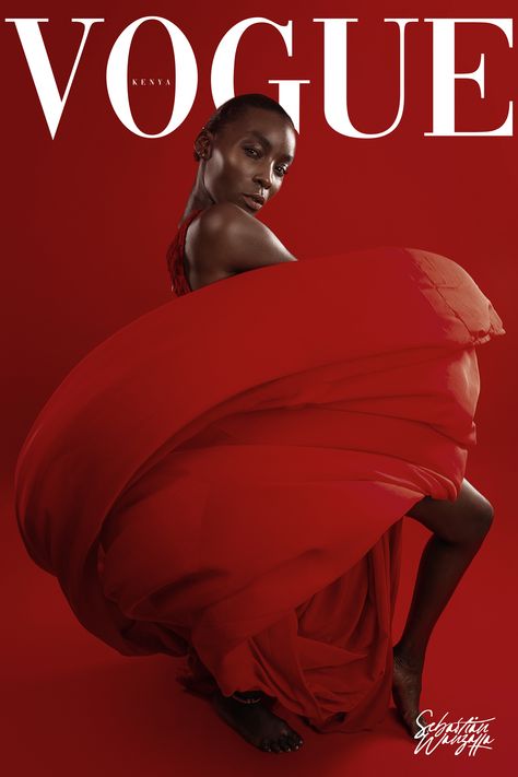 Red Magazine Cover, Red Vogue, Red Magazine, Red Fashion Aesthetic, Red Monochromatic, Red Portrait, Monochromatic Photography, Midnight Red, Red Studio