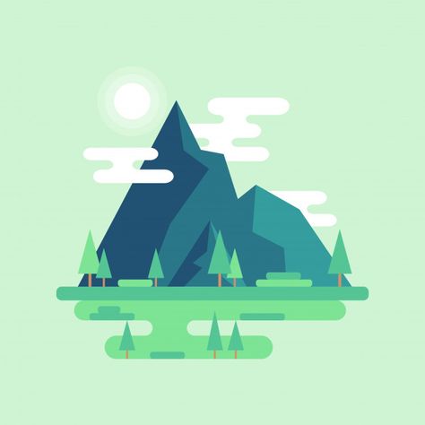 Skin Colour Pallete, Indian Illustration, 동화 삽화, Mountain Illustration, Flat Design Illustration, Skin Colour, Ipad Drawings, Mountain Designs, Affinity Designer