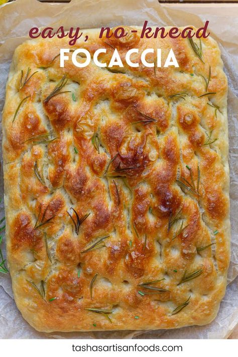 Best Easy No Knead Focaccia | Easiest Bread Recipes No Knead Focaccia, Easy Focaccia Bread Recipe, Foccacia Recipe, Homemade Focaccia, Foccacia Bread, Focaccia Bread Recipe, Pain Pita, Knead Bread Recipe, Homemade Bread Recipes Easy