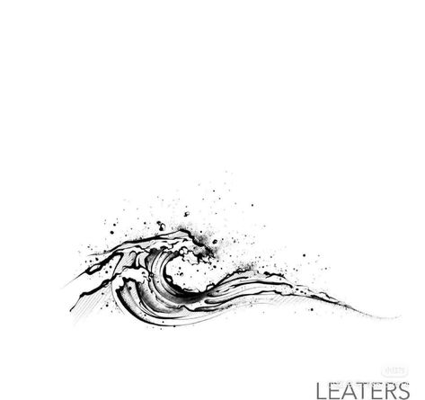 Wave Tattoo Realism, Waves Cover Up Tattoo, Ocean Wave Tattoo Realistic, Crashing Wave Tattoo, Wave Sketch Tattoo, Black And Grey Wave Tattoo, Black Sea Tattoo, Black And White Wave Tattoo, Water Tattoo Black And White