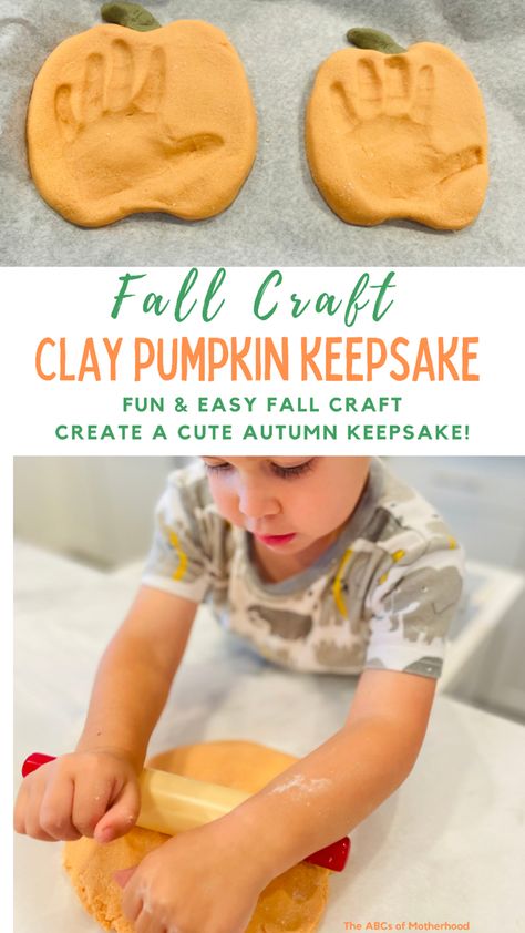 Pumpkin Salt Dough Handprint, Fall Crafts 1 Year, At Home Crafts For Toddlers, Thanksgiving Crafts For Babies Easy, Toddler Craft Ideas Fall, Salt Dough Pumpkin Keepsakes, Halloween Crafts For 1 Year, Fun Halloween Crafts For Toddlers, Baby Autumn Crafts