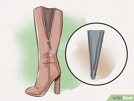 How To Stretch Leather Boots, How To Make Boots, Boot Stretcher, Boots With Zippers, Stretch Leather Boots, Boots Diy, Thick Calves, Boot Chains, Stretch Boots