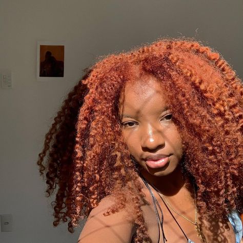 Copper Hair And Eyebrows Black Women, Copper Hair Color On 4c Hair, Auburn Hair Color On Natural Hair, Ginger And Copper Hair Black Women, Natural Hair Black Women Color, Burgundy Ginger Hair Black Women, Brown Ginger Hair Black Women 4c, Ginger 4b Hair, Dark Skin Dyed Natural Hair