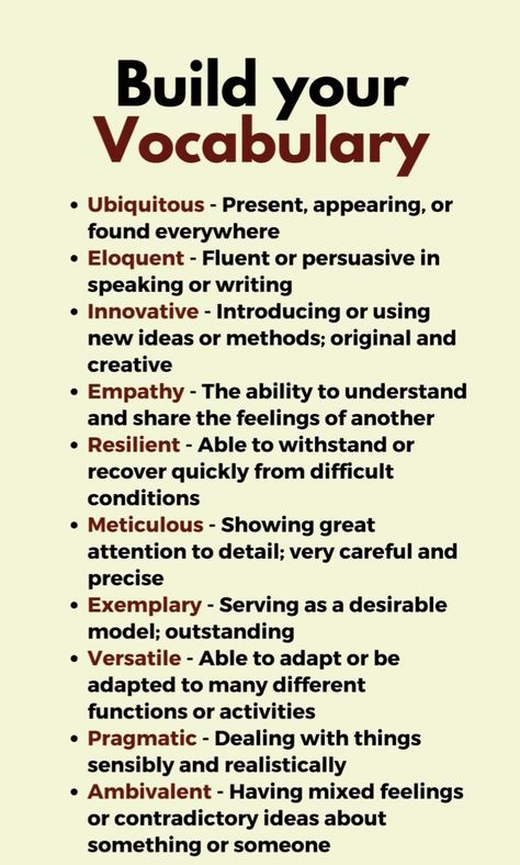 Ambitious Vocabulary Gcse, Words For Vocabulary, Advanced English Synonyms, Better Vocabulary Words, Important Skills To Learn, Difficult Vocabulary Words, How To Improve Your Vocabulary, How To Study Vocabulary, Words To Add To Your Vocabulary