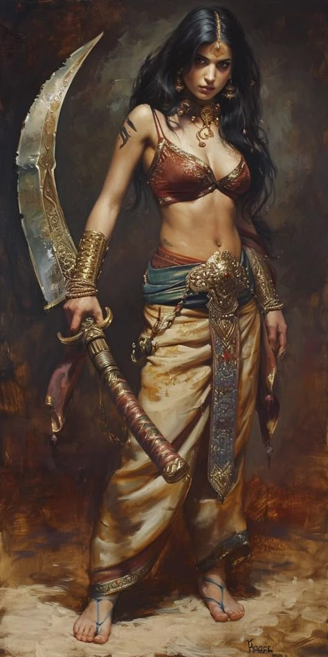 Barbarian Woman, Indian Women Painting, Boris Vallejo, Female Fighter, 다크 판타지, Warrior Queen, Warrior Women, Warrior Girl, Arte Fantasy