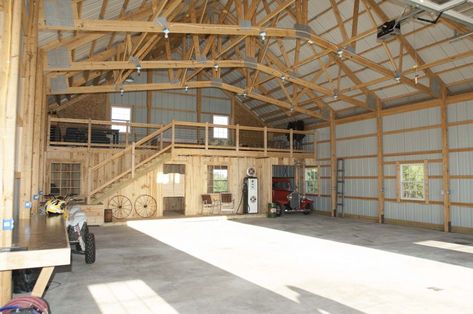 Pole Barn With Loft, Pole Barn Loft, Barn With Loft, Pole Barn Shop, Pole Barn Ideas, Pole Barn Designs, Pole Barn Garage, Building A Pole Barn, Morton Building