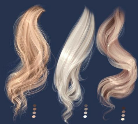 Drawing Hairstyles, Digital Art Beginner, Ipad Art, Digital Painting Tutorials, Hair Reference, Hair Painting, Drawing Tutorials, Digital Art Tutorial, How To Draw Hair